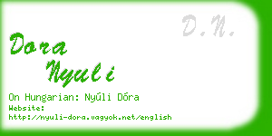 dora nyuli business card