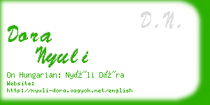 dora nyuli business card